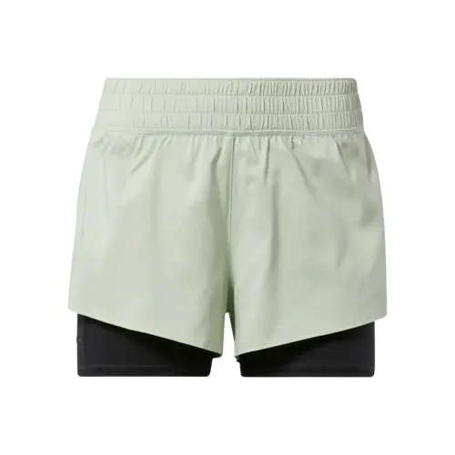 Reebok CYCLED Collection WOR Run 2 In 1 Short Sports Shorts Women's Green