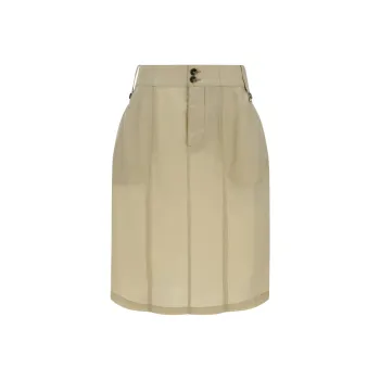 SAINT LAURENT Button Detailed Pencil Skirt