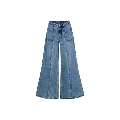 ZNZX Jeans Women's Snowflake Blue