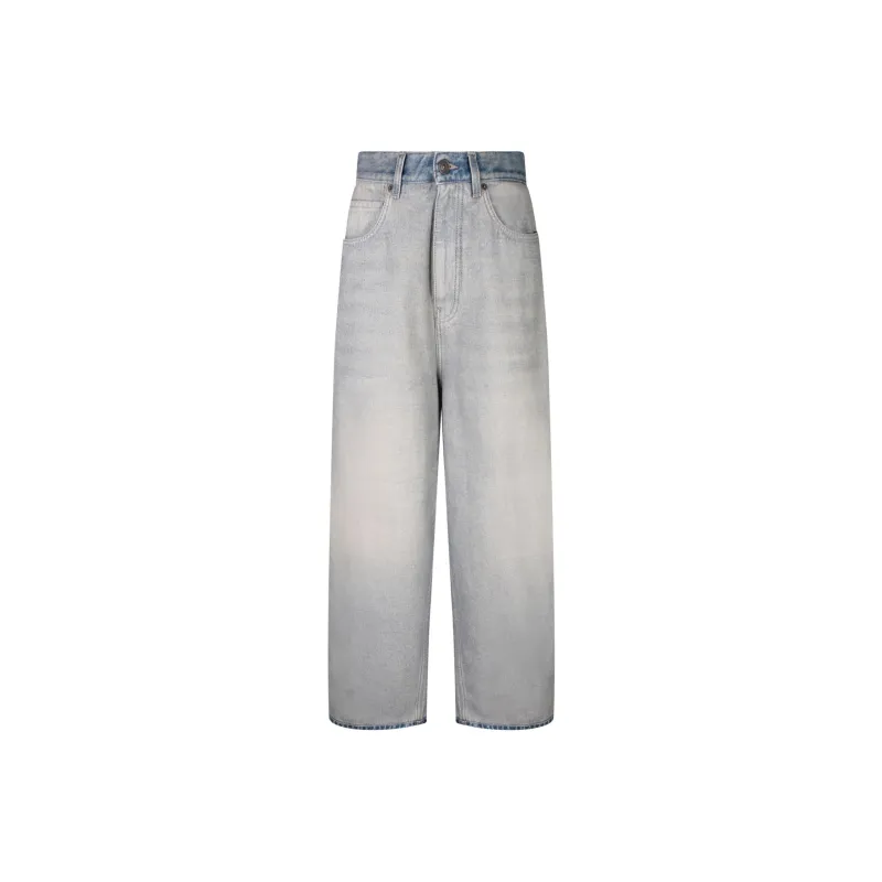 Balenciaga Logo Patch Oversized Jeans-0