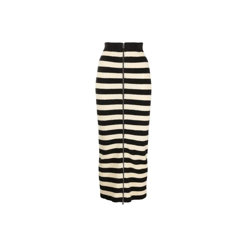 NANUSHKA Nima Striped Terry-cloth Skirt-0