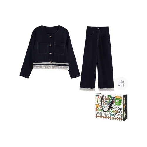 Dippanis Casual Suit Women's Denim