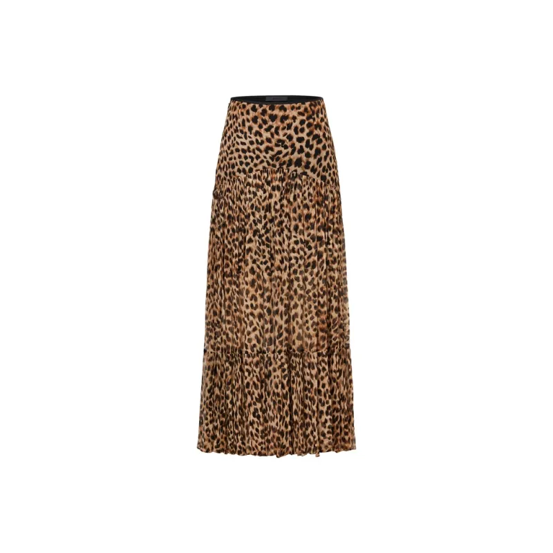 MOCO Casual Long Skirts Women's Leopard-0