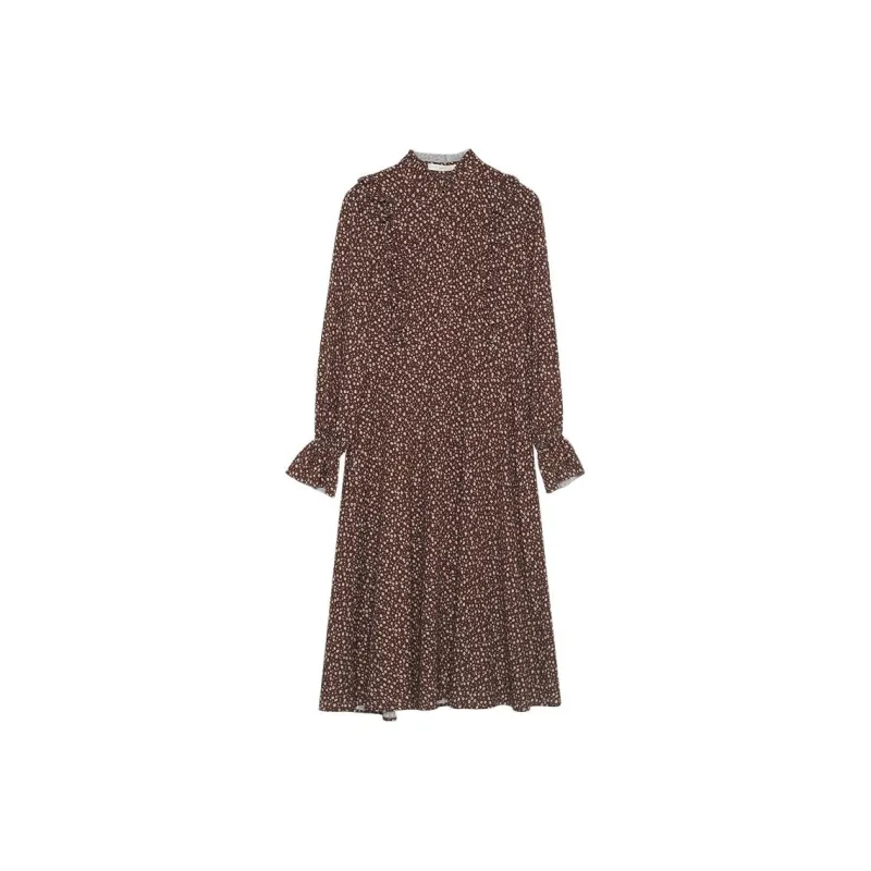 SOLIGHTER Long Sleeved Dress Women's Maroon-0