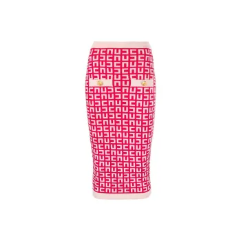 Elisabetta Franchi Casual Long Skirts Women's Pink