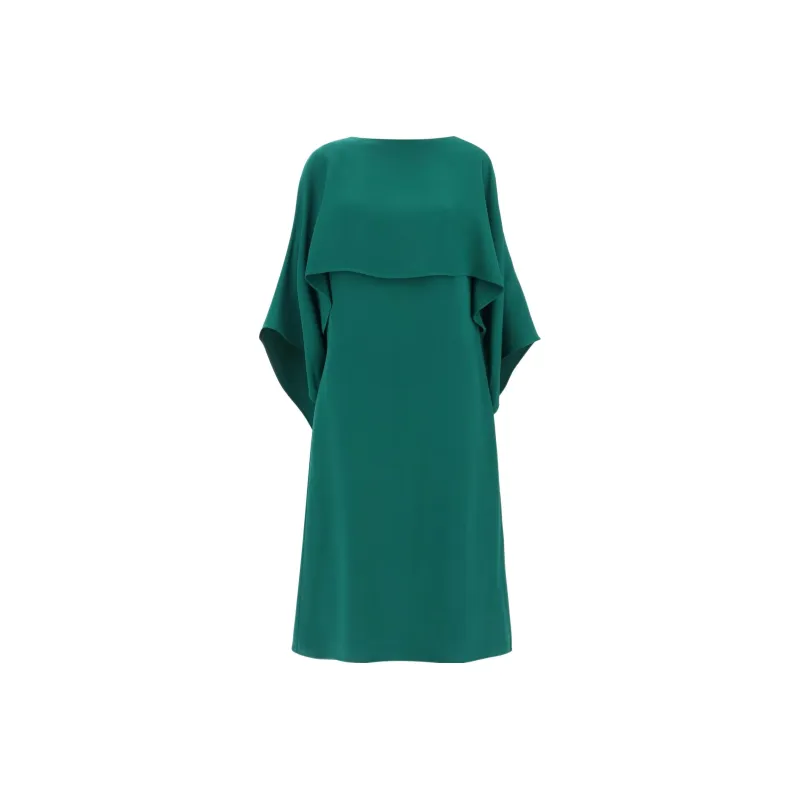 Valentino Ruffled Cape Dress-0