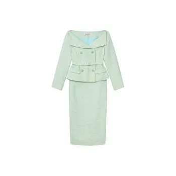 Self portrait Double breasted Tweed Midi Dress