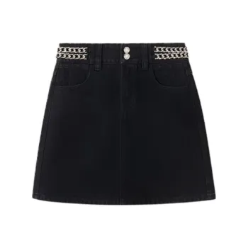 KARL LAGERFELD Denim Short Skirts Women's Black