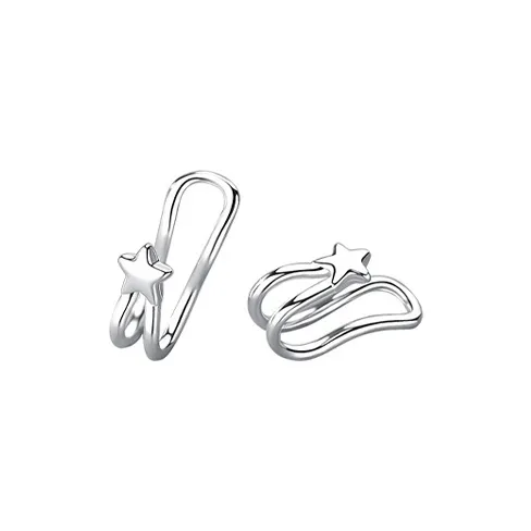 NVBBK S925 Silver Clip On Earrings Women's-1