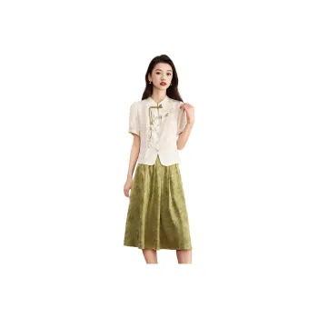 Mylan Two Piece Skirt Sets Women's Green