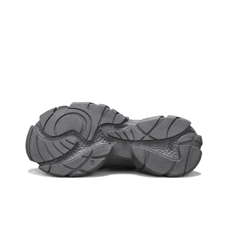 Binary Height Increasing, Lightweight, Breathable, Slip Resistant Low Top Chunky Sneakers Men's Gray-4