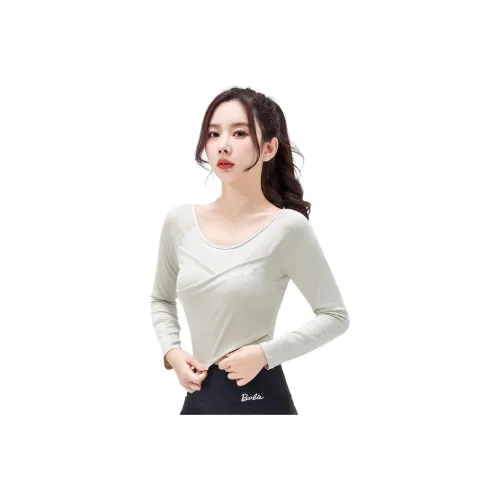 Barbie Yoga T Shirts Women's Beige[with Pads]