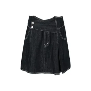 LOFT SHINE Denim Short Skirts Women's Black