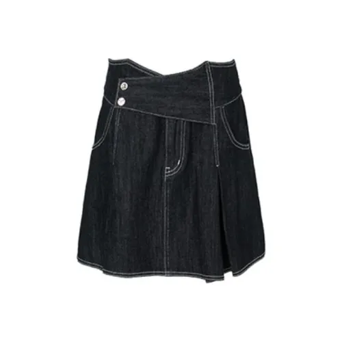 LOFT SHINE Denim Short Skirts Women's Black