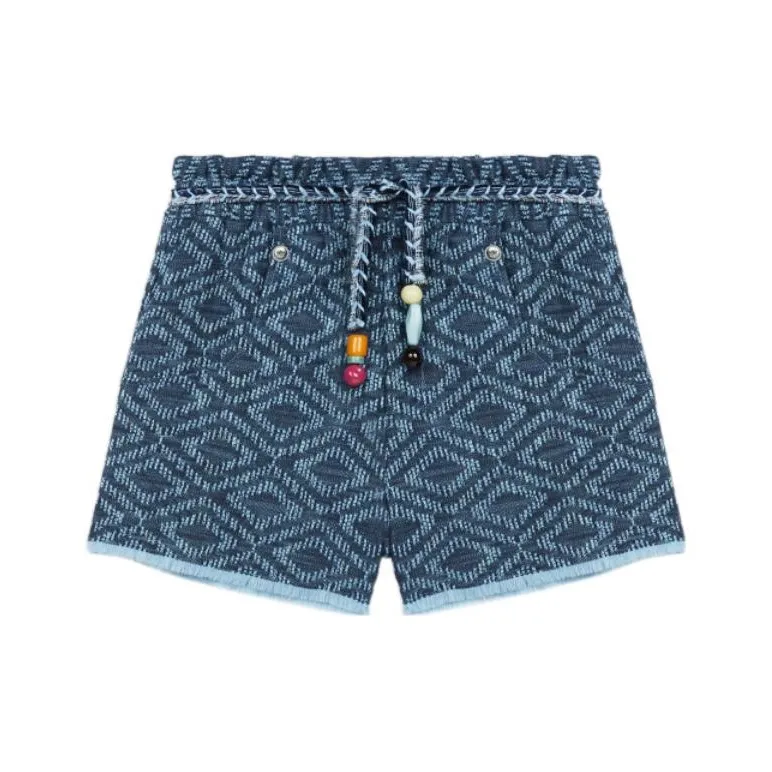 Maje Denim Shorts Women's Blue-0