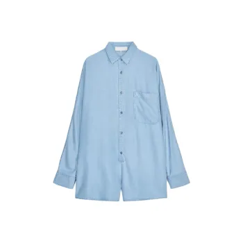 ZARA Trf Jumpsuit Women's Light Blue