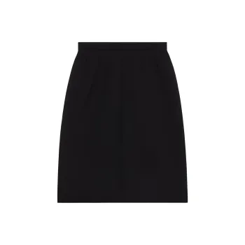 GUCCI High Waist Wool silk Skirt