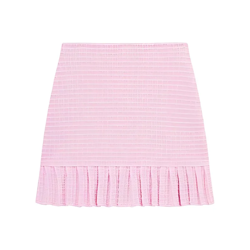 Self portrait Casual Short Skirts Women's Pink-0