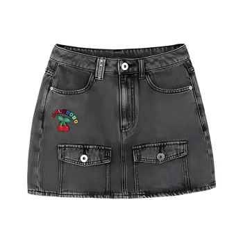LALABOBO Denim Short Skirts Women's Black