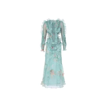 Zimmermann SS25 Long Sleeved Dresses Women's Green
