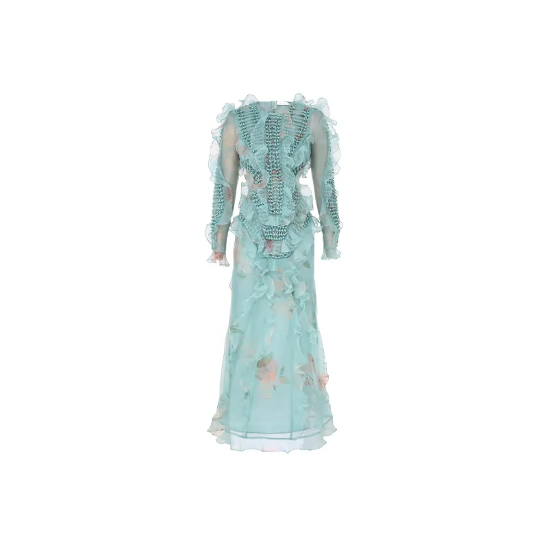 Zimmermann SS25 Long Sleeved Dresses Women's Green-0