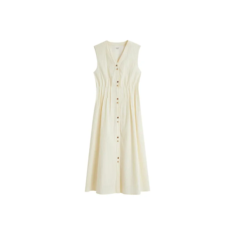 Inman Sleeveless Dress Women's Pear Blossom Beige-0