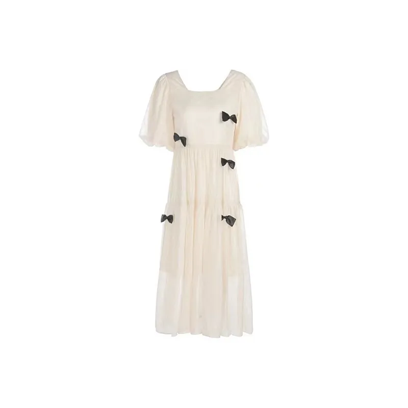 JOSR Short Sleeved Dresses Women's White-0
