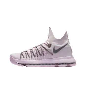 Nike KD 9 ELITE Anti Slip Wear Resistant Mid Top Basketball Shoes Men's White Pink
