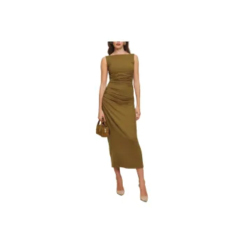 REFORMATION Benson Knit Dress Sleeveless Dress Women's Bronze
