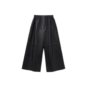 LOEWE Leather Pants Women's Black