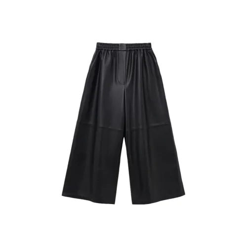 LOEWE Leather Pants Women's Black