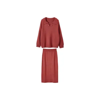 XIANGYING Skirt Set Women's Red