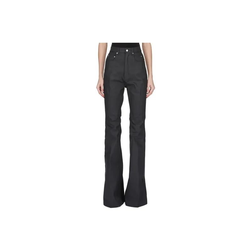 RICK OWENS Waxed Bolan Jeans 'Black'-0