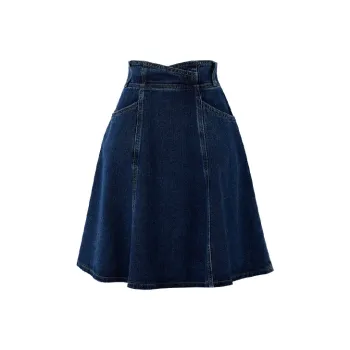 SOON FLOWER Denim Short Skirts Women's Blue