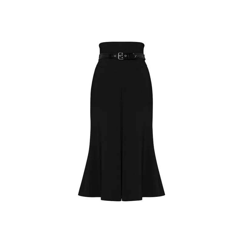 MOSCHINO High-waisted Belted Skirt-0
