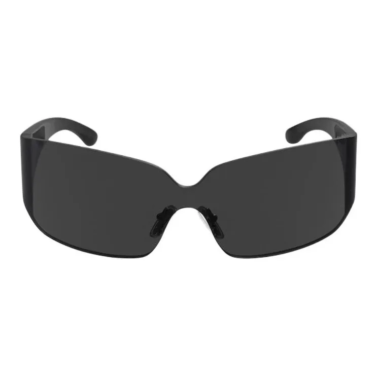 Balenciaga Nylon Injection Molded Polyamide Irregular Shape Sunglasses Women's Black-1