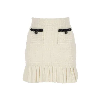Self portrait Textured Knit Mini Skirt