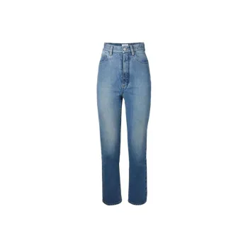 Alaia High-Waisted Straight-Leg Jeans