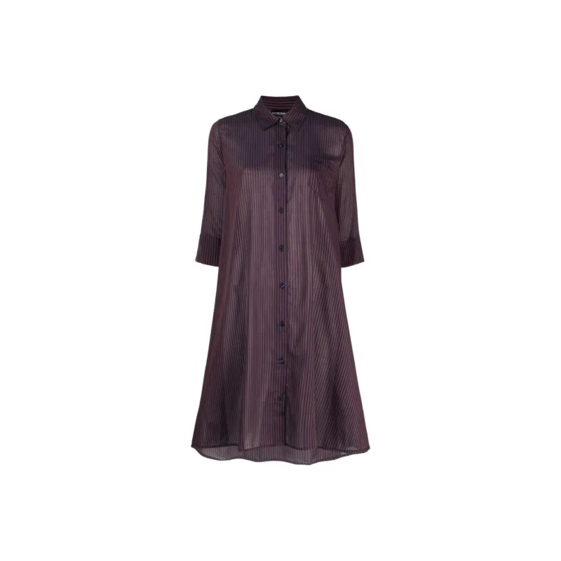 EMPORIO ARMANI Long Sleeved Dress Women's Purple-0