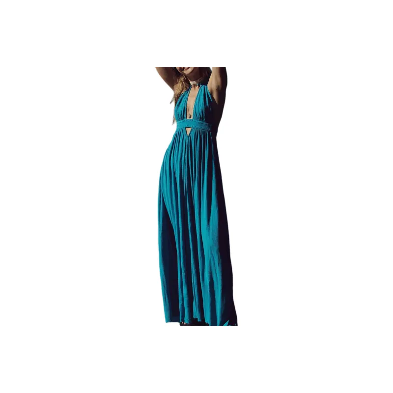 FREE PEOPLE Look Into The Sun Maxi Dress Sleeveless Dress Women's Blue Moon/Blue Moon-0