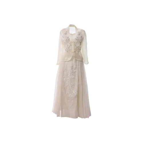 BETTER BING Two Piece Skirt Sets Women's Light Apricot