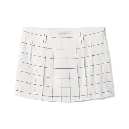 MIU MIU Stretched Pleated Mini Skirt