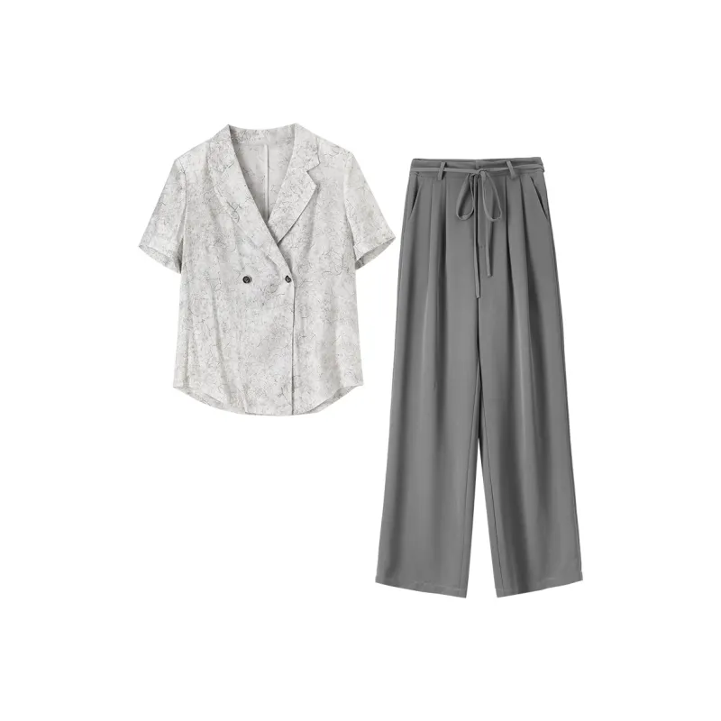 SENTUBILA Casual Suit Women's Heather Gray-0