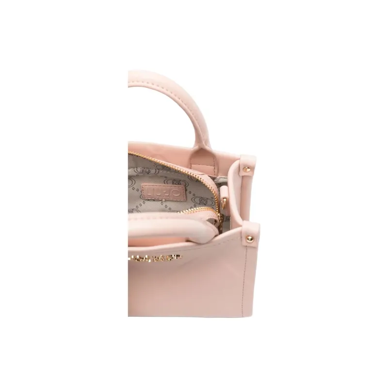 LIU·JO Polyurethane Resin Tote Bag, Shopping Bag, Shoulder Bag, Crossbody Bag, Handbag Mini Women's Light Pink-2