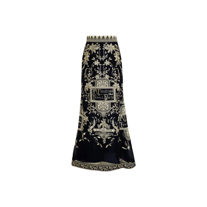 Zimmermann Casual Long Skirts Women's Black-0