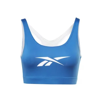 Reebok ID TRAIN BIG LOGO BRA Sports Underwear Women's Blue