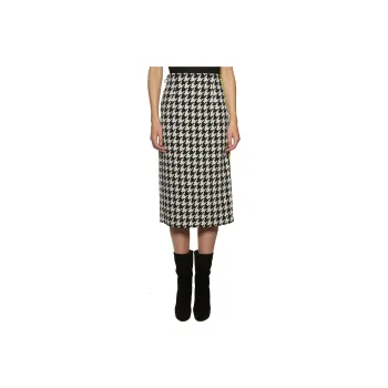 OFF-WHITE Pied De Poule Midi Skirt