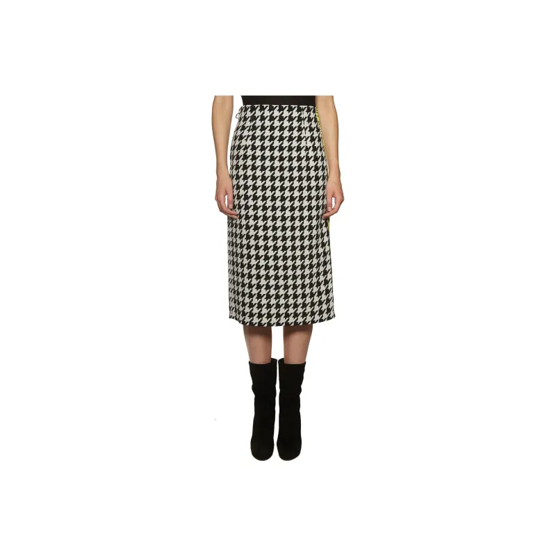 OFF-WHITE Pied De Poule Midi Skirt-0