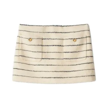 MIU MIU Striped Knit Mini Skirt