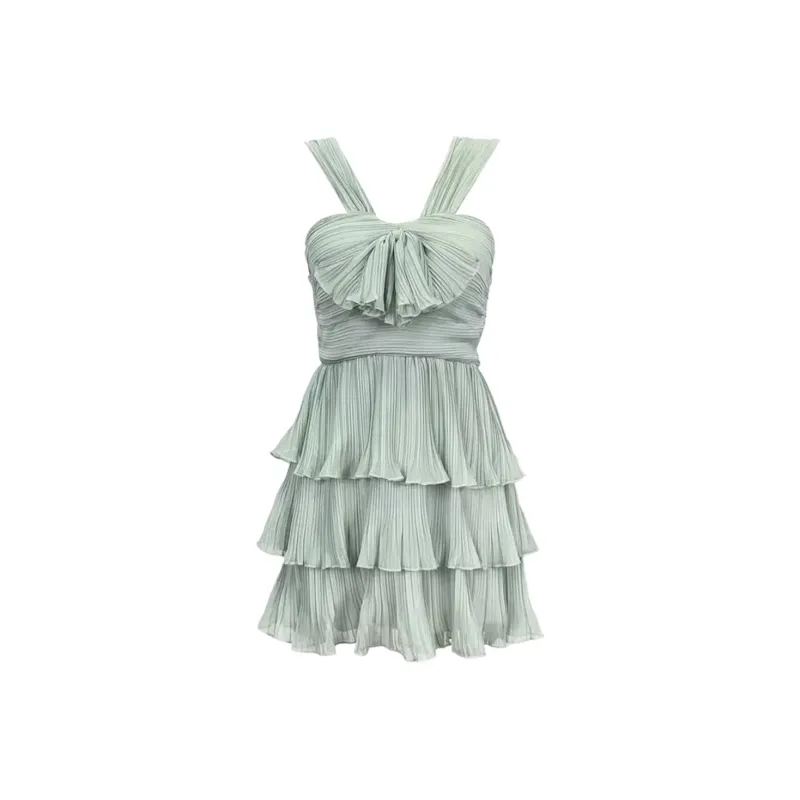 XIAOJUCHUANLI Slip Dress Women's Mint Green-0